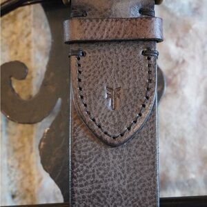 Frye Black Leather Belt Size 38